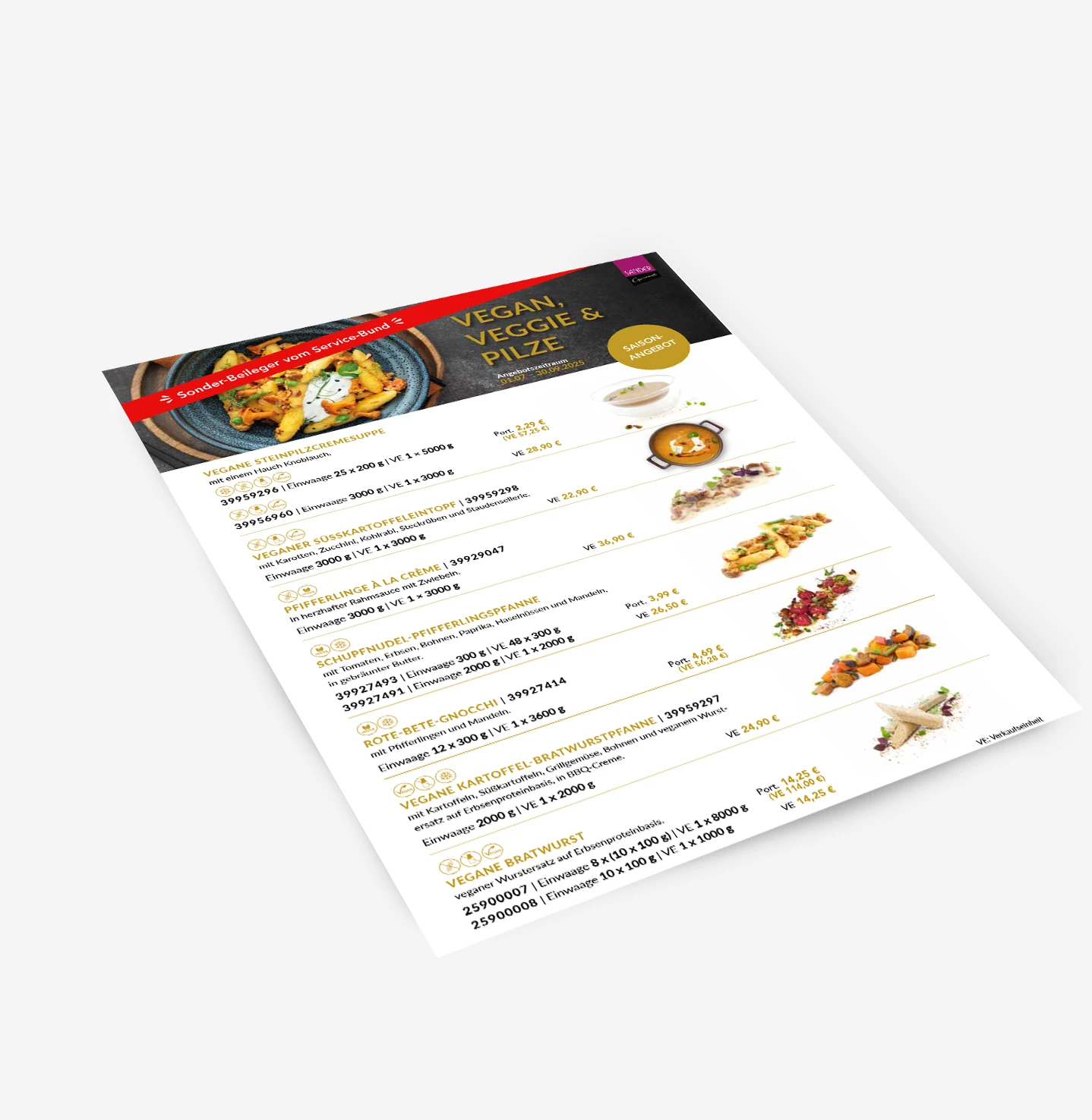 Entdecken Sie unser rein digitales Saisonangebot “Vegan, Veggie und Pilze” – randvoll mit innovativen, pflanzlichen Genussideen für die moderne Küche. 
